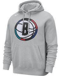 Nike - Nba Fleece Pullover Hoodie "Brooklyn Nets Club City Edition" Fz0588 007" - Lyst