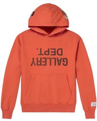 GALLERY DEPT. - Logo Print Appliquéd Cotton Jersey Hoodie Gd396" - Lyst
