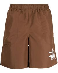 Stussy - Water Big Basic Short "Coff Coffee" 113156 Coff" - Lyst