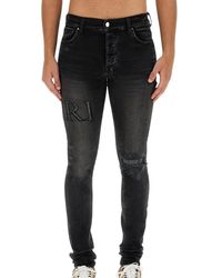 Amiri - Crystal Embellished Logo Jeans "Faded" Pf23Mds015 518" - Lyst