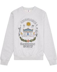 CASABLANCA - Le Temple Du Sport Embroidered Sweatshirt Mps25 Jtp 293 05" - Lyst