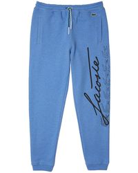 Lacoste - Signature And Crocodile Print Jogging Pants Xh2626 51 Hg3" - Lyst