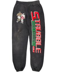 DENIM TEARS - Struggle Logo Sweatpants "Saint Michael - Lyst