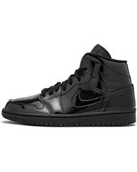 Nike - Air 1 Mid Patent Leather" Bq6472 002" - Lyst
