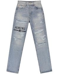 Amiri - Ma Bar Logo Straight Jeans "Stone" Ps23Mdf023 765" - Lyst