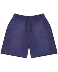 DENIM TEARS - Mono Cotton Wreath Sweat Shorts "Washed" Dt106" - Lyst