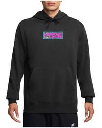 Nike - Club Pull-Over Fleece Hoodie Hv5783 010" - Lyst
