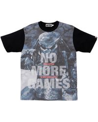A Bathing Ape - Predator No More Games Logo Short Sleeve T-Shirt Bpsctb" - Lyst