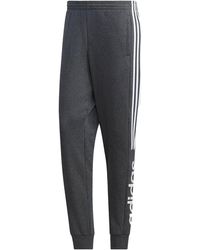 adidas - Essentials Colorblock Fleece Pants "Dark Heather Gd5474" - Lyst