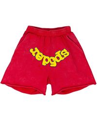 Sp5der - Og Logo Sweatshort 98" - Lyst