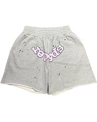 Sp5der - Og Web Logo Sweat Short "Heather" 320" - Lyst