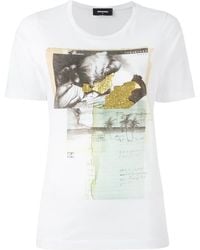 DSquared² - Love-Graphic Print Cotton T-Shirt S75Gc0836-S22844-100" - Lyst