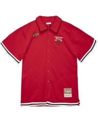 Mitchell & Ness - Nba Chicago Bulls French Terry Shooting Shirt "Chicago Bulls" Btftef18030-Cbured1" - Lyst