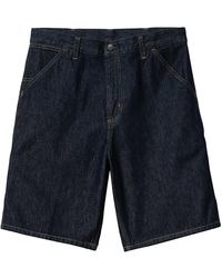 Carhartt - Single Knee Shorts "Denim Rinsed" I032026 01 02" - Lyst