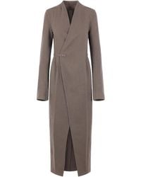 Rick Owens - Tower Long-Sleeve Lab Coat "Dust" Ro02F5954 Wbd 34" - Lyst