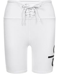 Alo Yoga - Lace-Up Biker Shorts 16" - Lyst