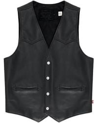 DENIM TEARS - Tracy's King Tut Patch Leather Vest Dt609" - Lyst