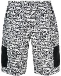 Palm Angels - Waves Surf Swimshorts Long Pmfd005S23Fab0010110" - Lyst