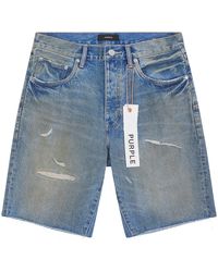 Purple Brand - High Summer Destroy Denim Shorts "Mid" P059 Hsdm326" - Lyst
