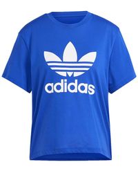 adidas - Adicolor Trefoil Boxy T-Shirt Short Sleeve "Semi Lucid" In8437" - Lyst