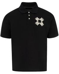 Amiri - Quad Ma Logo Embroidered Polo T-Shirt Amjypo1011 001" - Lyst
