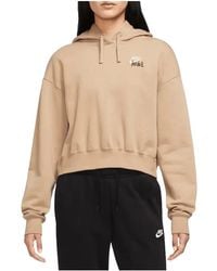 Nike - Sportswear Club Fleece Oversized Cropped Pullover Hoodie Fb8258 200" - Lyst