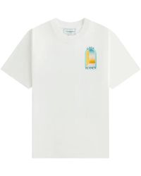 CASABLANCA - Gradient'Arche Short Sleeve T-Shirt Mpf24Jts00101 Wht" - Lyst