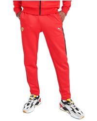 PUMA - Scuderia Ferrari Race T7 Track Pants 597945 01" - Lyst