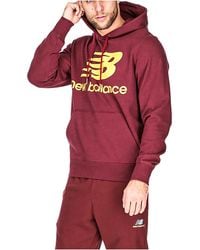 New Balance - Nb Essentials Stacked Logo Pullover Hoodie "Golden Hour" Mt03558 Gth" - Lyst