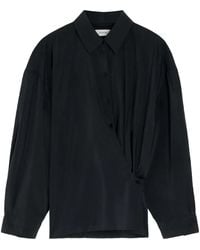 Lemaire - Straight Collar Twisted Shirt Sh1141 Lf1308 Bk999" - Lyst