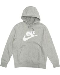Nike - Sportswear Club Fleece Graphic Pullover Hoodie "Heather" Bv2973 063" - Lyst