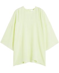 Lanvin - Silk Round Neck Blouse "Citron" Rw To0004 4868 P23 87" - Lyst