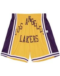 Mitchell & Ness - Blown Out Fashion Shorts "Nba La Lakers" Shorbw19147 Lalltgd" - Lyst