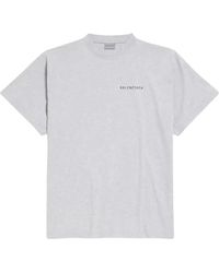 Balenciaga - Back Gradient Oversized T-Shirt "Light Heather" 850345 Tvve6 1302" - Lyst