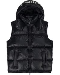 Purple Brand - Nylon Off Hood Puffer Vest "Jet" P623 Pjbv422" - Lyst