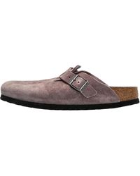 Birkenstock - Boston Suede Leather "Faded Tonal Fb - Lyst