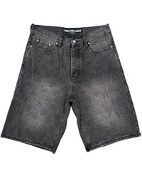 LOSTSHDWS - Embossed Jean Shorts 10049739" - Lyst