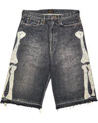Kapital - Bone Denim Shorts "Washed Kap022" - Lyst