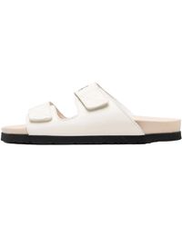 Palm Angels - Logo Printed Slide Sandals "Off- Pmih004S23Lea0010361" - Lyst