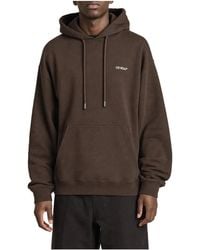Off-White c/o Virgil Abloh - Cotton Hoodie "Chocolate" 44Mbb085G5F00K904" - Lyst