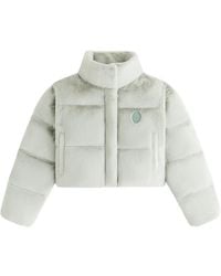 Kith - Shae Teddy Cropped Fur Puffer Jacket "Palais" Khw010210 333" - Lyst