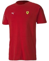 PUMA - Scuderia Ferrari T7 T-Shirt "Rosso Corsa" 596143 01" - Lyst