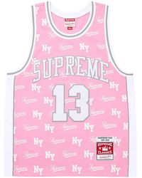 Supreme - Mitchell & Ness Monogram Basketball Jersey "Ss26 - Lyst