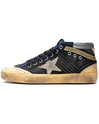 Golden Goose - Mid Star Canvas Upper Suede Star And Heel Nylon Tongue Rubber Toe And Spur Ice Vanilla" Gwf00486.F004401.90390" - Lyst