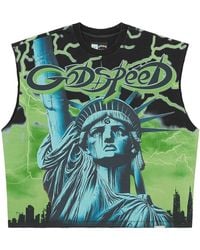 GODSPEED NEW YORK - Voltage Sleeveless T-Shirt "Lime" Gs442" - Lyst