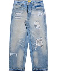 DIET STARTS MONDAY - Distressed Stencil Denim "Washed" Dsm S26 068" - Lyst