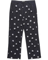 Honor The Gift - Floral Beaded Pants Htg260115 Blac" - Lyst