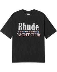 Rhude - Flag T-Shirt "Yacht Club" Rhss24Tt10012610" - Lyst