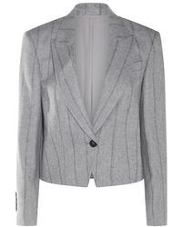 Brunello Cucinelli - Wool Single Button Jacket "Light" Brun2795" - Lyst
