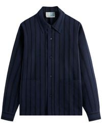 Kith - Long-Sleeve Poplin Boxy Collared Overshirt "Nocturnal" Khm010306 413" - Lyst